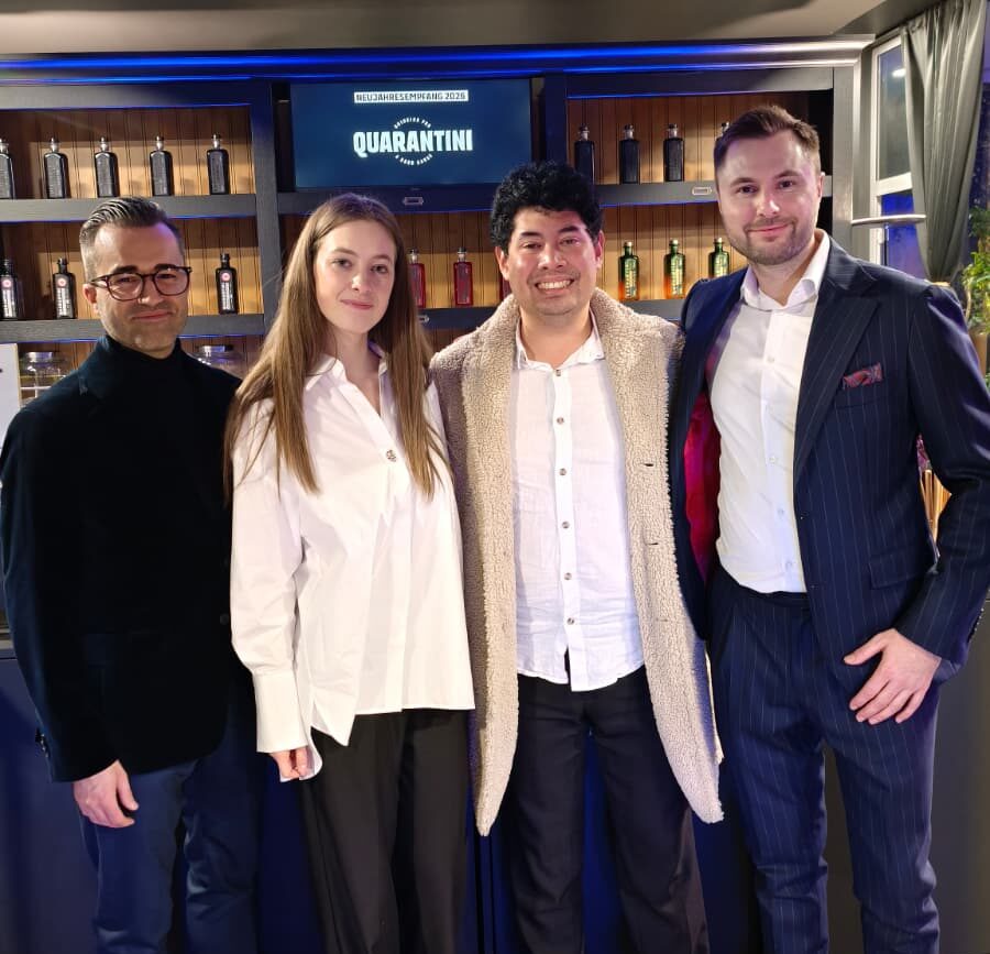 Marvin Keil alias marvinkeie bei Neujahresempfang von Quarantini Gin